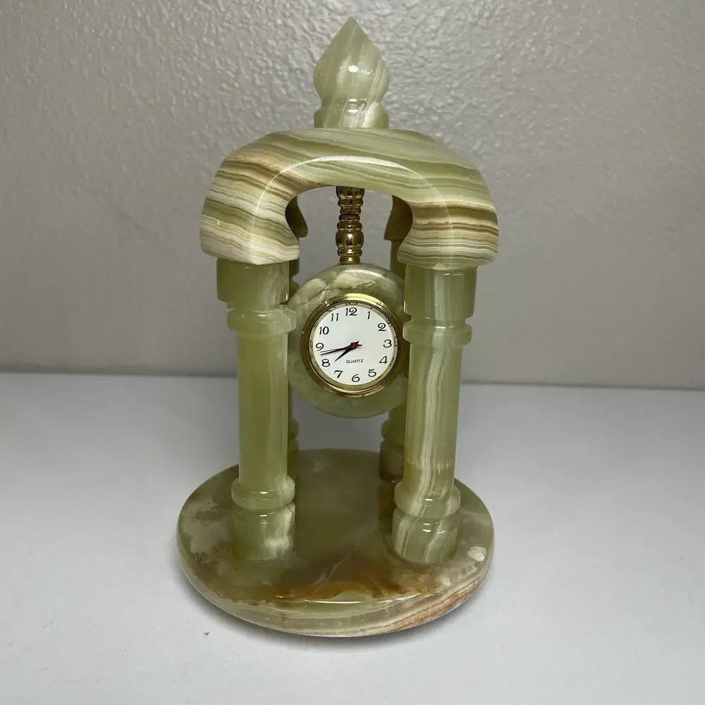 Green Marble Quartz Clock 8